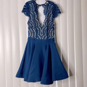 Navy blue laced dress